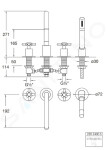 STEINBERG - 250 Baterie na okraj vany, 4-otvorová instalace, černá 250 2400 S