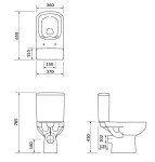 CERSANIT - COMPACT 574 COLOUR NEW CLEAN ON 010 3/5 TS DUR SC EO_BÍLÁ K103-027