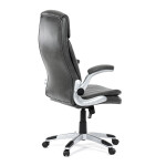 Křeslo kancelářské, šedá ekokůže, houpací mechanismus