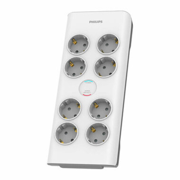 Philips SPN7080WA/58 bílá / Přepěťová ochrana / Schuko / 8 zásuvek / 2m (SPN7080WA/58)