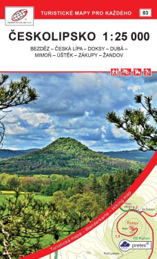 Českolipsko 1:25 000 83 Turistické mapy pro kažhého