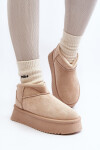 Dámské Sněhule Na Hrubé Podrážce Beige Caliksa 38