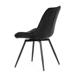 Jídelní židle, černá, látka, HC-T1130 BK2