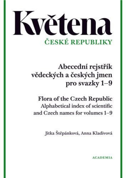 Květena České republiky - Abecední rejstřík vědeckých a českých jmen pro svazky 1–9 - Jitka Štěpánková