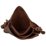 Trendy dámská koženková crossbody kabelka Maewa, hnědá