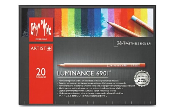Caran d'Ache, 6901.720, Luminance, umělecké pastelky nejvyšší kvality, 20 ks