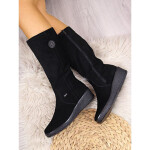 Rieker W R237 nepromokavé zateplené boty z ovčí vlny z nubuku 38