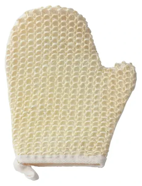 MSV SISAL exfoliační sisalová rukavice bílá / Rukavice / Sisal, polyester, houba / 18 x 0,7 x 22 cm