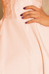 Dámské šaty v broskvové barvě s krajkou model S model 5998792 - numoco