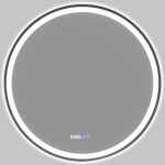 CERANO Koupelnové LED zrcadlo Rivo, kovový rám - černá matná - Ø 80 cm