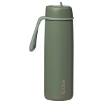 B.box Nerezová termoska na pití s brčkem 690 ml - Olive