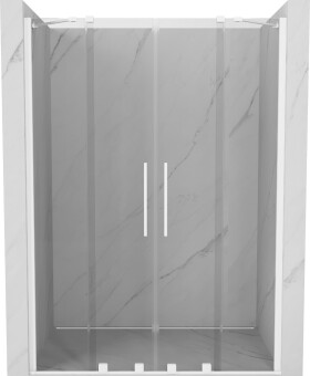 MEXEN/S - Velar Duo posuvné sprchové dveře 160, transparent, białe 871-160-000-02-20