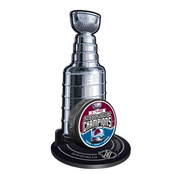 Mustang Puk Colorado Avalanche NHL Stanley Cup Champions Puck Stand