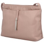 Trendy dámská malá kožená crossbody Simona, tělová