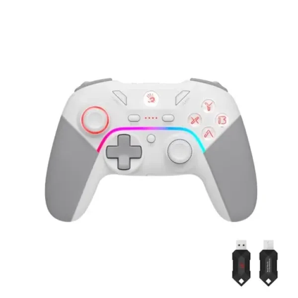 A4tech Bloody GPW70 bílá / Gamepad / PS3 / PC / Switch / Android / 2.4GHz / USB-C (GPW70-WH)