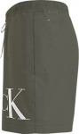 Pánské plavky MEDIUM DRAWSTRING KM0KM01003 LDY olivově zelené Calvin Klein