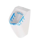 DURAVIT - ME by Starck Pisoár, zadní přívod vody, Rimless, DuraShield, bílá 281230AA00