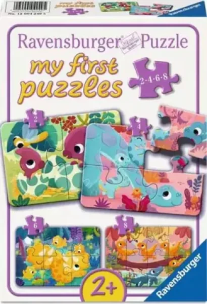 Ravensburger 120042495 Moje první puzzle Roztomilí dinosauři 2/4/6/8 dílků