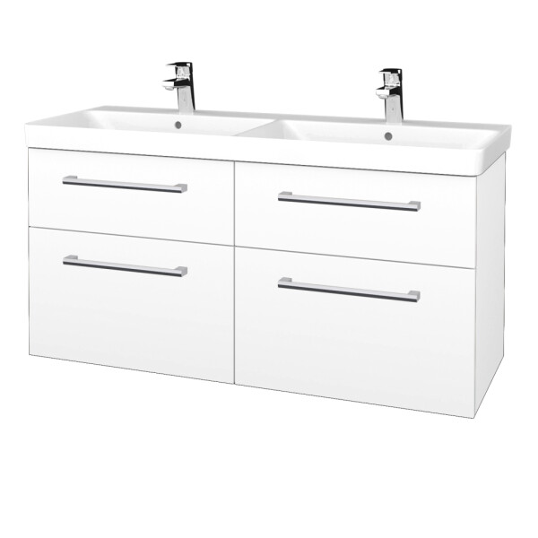 Dřevojas - Umyvadlová skříňka Q MAX SZZ4 120 - M01 Bílá mat / Úchytka T03 / M01 Bílá mat 332266C