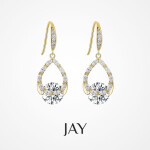 Náušnice Swarovski Elements Céline Gold, Zlatá
