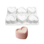 Dortisimo Silikonová forma na pečení/na mražené dezerty Srdíčka (na 6 ks) 21 x 14 cm