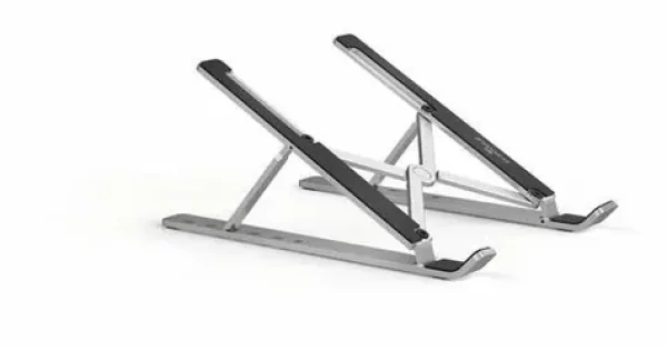 Durable Fold stříbrná / Stojan pro notebook / skládací / nastavitelný / do 15" / nosnost 5 kg (505123)