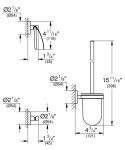GROHE - Essentials Sada doplňků pro toaletu 3 v 1, supersteel 40407DC1