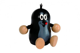 Krtek velký dřevo figurka 6cm v sáčku