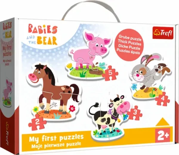 Trefl - Puzzle - Baby puzzle: Na farmě 4v1