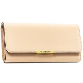 Módní dámská koženková peněženka Peterson Ninel, pudrová