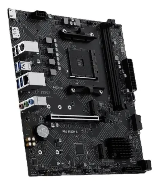 MSI PRO B550M-B černá / B550M / AM4 / 2x DDR4 / PCIEx16 / 1x GLAN / mATX (7D14-023R)