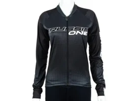 Crussis One dámský cyklistický dres dlouhý rukáv černá/bílá vel. S