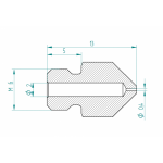 Solidify3D Tryska MK8 mosaz 0,4/1,75 závit M6 vyrobeno v ČR