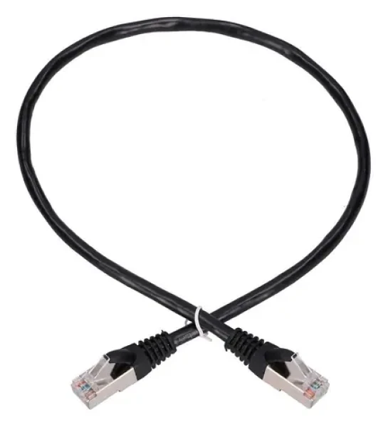 Extralink černá / Patch kabel / Cat5e FTP / RJ-45 / 0,5 m