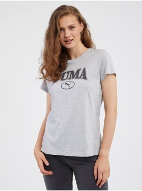 Světle šedé dámské žíhané tričko Puma Squad dámské