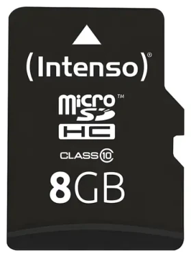 Intenso microSDHC 8GB / Paměťová karta / Class 10 / SD adaptér / 20 MB/s (3413460)
