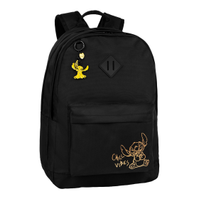 Colorino batoh Scout, Stitch, 17\", 3 kapsy, černý se zlatým potiskem