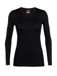 Dámské merino tričko s dlouhým rukávem ICEBREAKER Wmns 200 Oasis LS Crewe, Black velikost: M