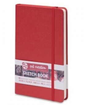 Talens Art Creation Sketch Book - skicák v červené tvrdé vazbě 13x21cm 80 listů 140 g