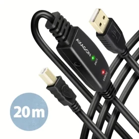AXAGON ADR-220B Aktivní kabel USB-A 2.0 - USB-B 20m černá (ADR-220B)