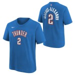 Nike Dětské tričko Oklahoma City Thunder NBA Shai Gilgeous-Alexander #2 OKC Thunder Player T-Shirt Modrá (YOUTH)