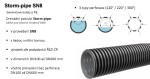 MIDAS STORM PIPE DN/ID 200 částečně perf. 220° vsakovací trubka (LP) z PE-HD, , tyče 6 m, SN8