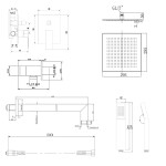 SAPHO - LATUS podomítkový sprchový set s pákovou baterií, 2 výstupy, chrom 1102-42-01