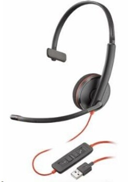 Poly Blackwire C3210 (USB-A) černá / náhlavní souprava / mikrofon / jedno sluchátko / USB-A / ovladač (209744-201)