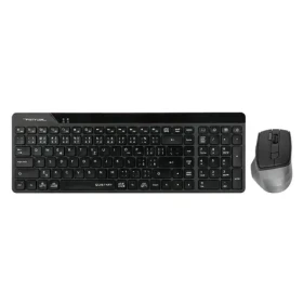 A4tech FG2400 Air2 černá / set bezdrátová klávesnice + myši / CZ layout / USB nano přijímač 2.4GHz (FG2400AIR2-BK)