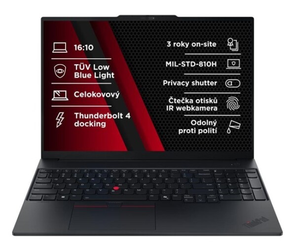 LENOVO NTB ThinkPad E16 G3 - Ultra5 225U,16" WUXGA,16GB,512SSD,IRcam,W11P,5let On-Site,5let KYD EDF_1784405
