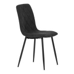 Jídelní židle, černá, látka, CT-283 BK2
