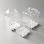 Cake star plastový box na Bento dort s úchytem 14x14x18cm