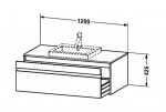 DURAVIT - Ketho Umyvadlová skříňka 43x120x55 cm, 1 zásuvka, lesklá bílá KT679602222