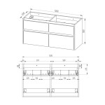 Mereo Opto, koupelnová skříňka 120 cm, dub Riviera CN923SN